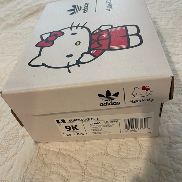 Adidas Superstarr Hello Kitty All Over Embossed Toddler 9 k 9k - Picture 8 of 8